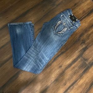 Gently worn Miss Me boot cut jeans.  Size 29, Inseam 32